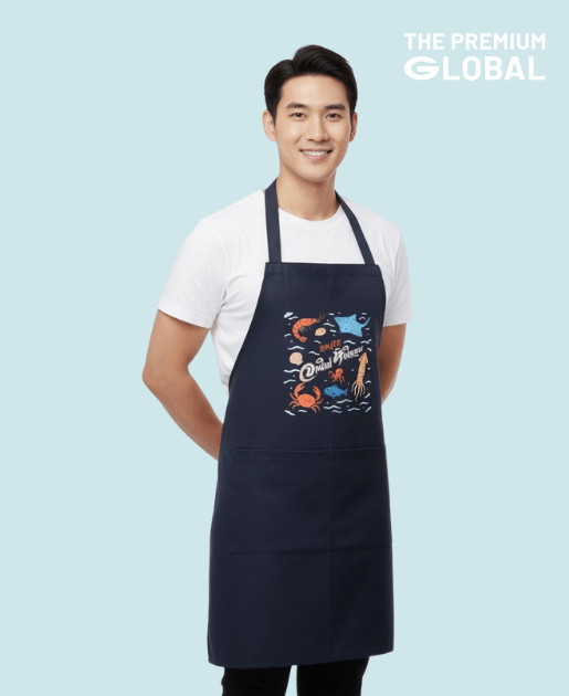 ผ้ากันเปื้อนสกรีนโลโก้