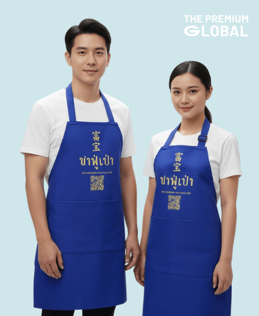 ผ้ากันเปื้อนสกรีนโลโก้